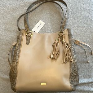 NWT Brahmin Cheyenne Large Tote Handbag - Natural Sedona.